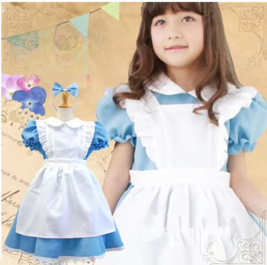 Girls Halloween Maid Costume – Alice in Wonderland Inspired Luxury Dress for Baby and Kids Party