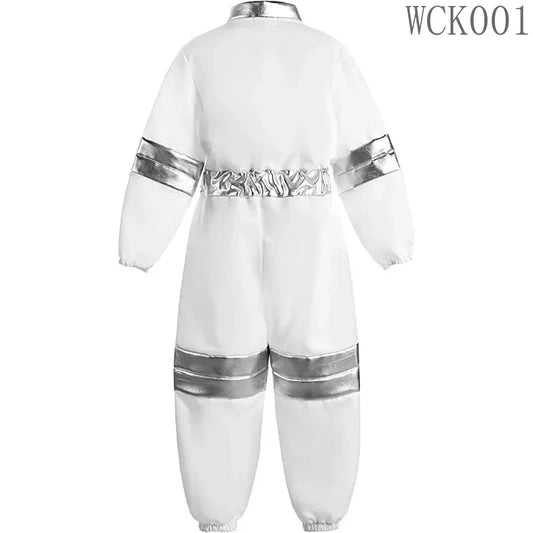Kids Astronaut Costume – Boys and Girls Space Suit with Hood and Gloves for Cosplay, Performance, and Dress-Up