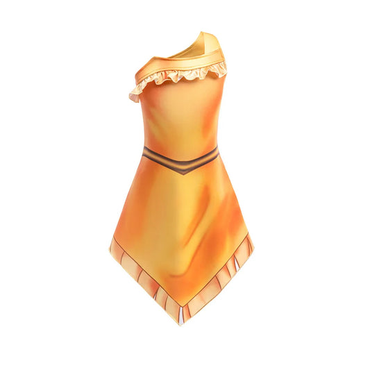 Girls Pocahontas Cosplay Dress – Matoaka Princess Costume for Halloween, Birthday & Party | Indian Cartoon Movie Outfit