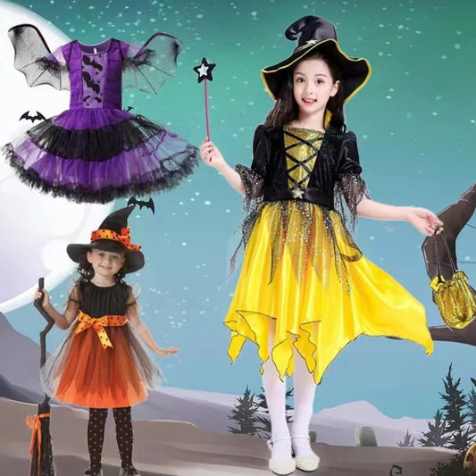 Girls Halloween Cosplay Dresses – Witch, Genie & Princess Costumes for Party, Festival & Stage Performance